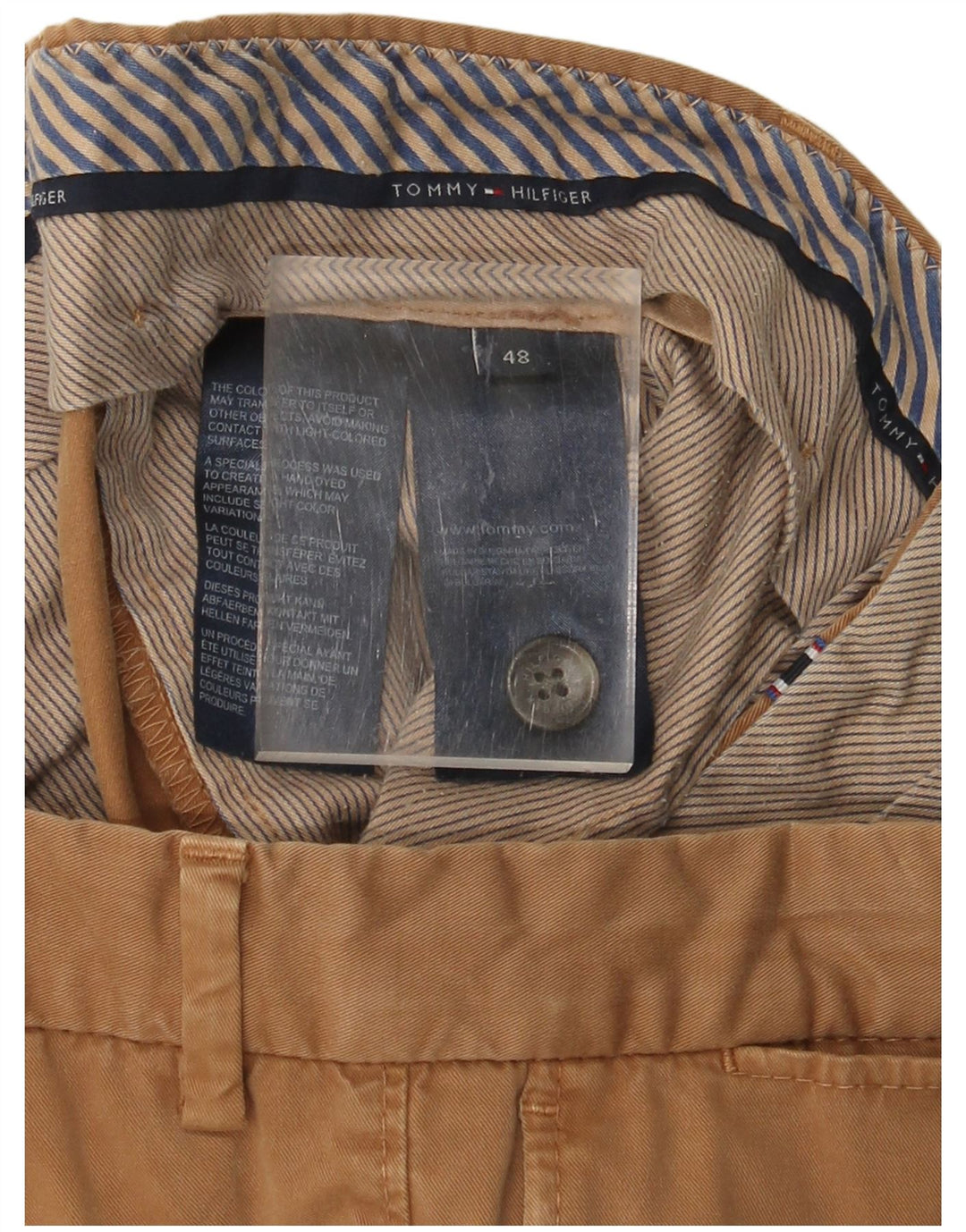 Tommy Hilfiger muške chino hlače IT 48 srednje W32 L30 bež pamuk