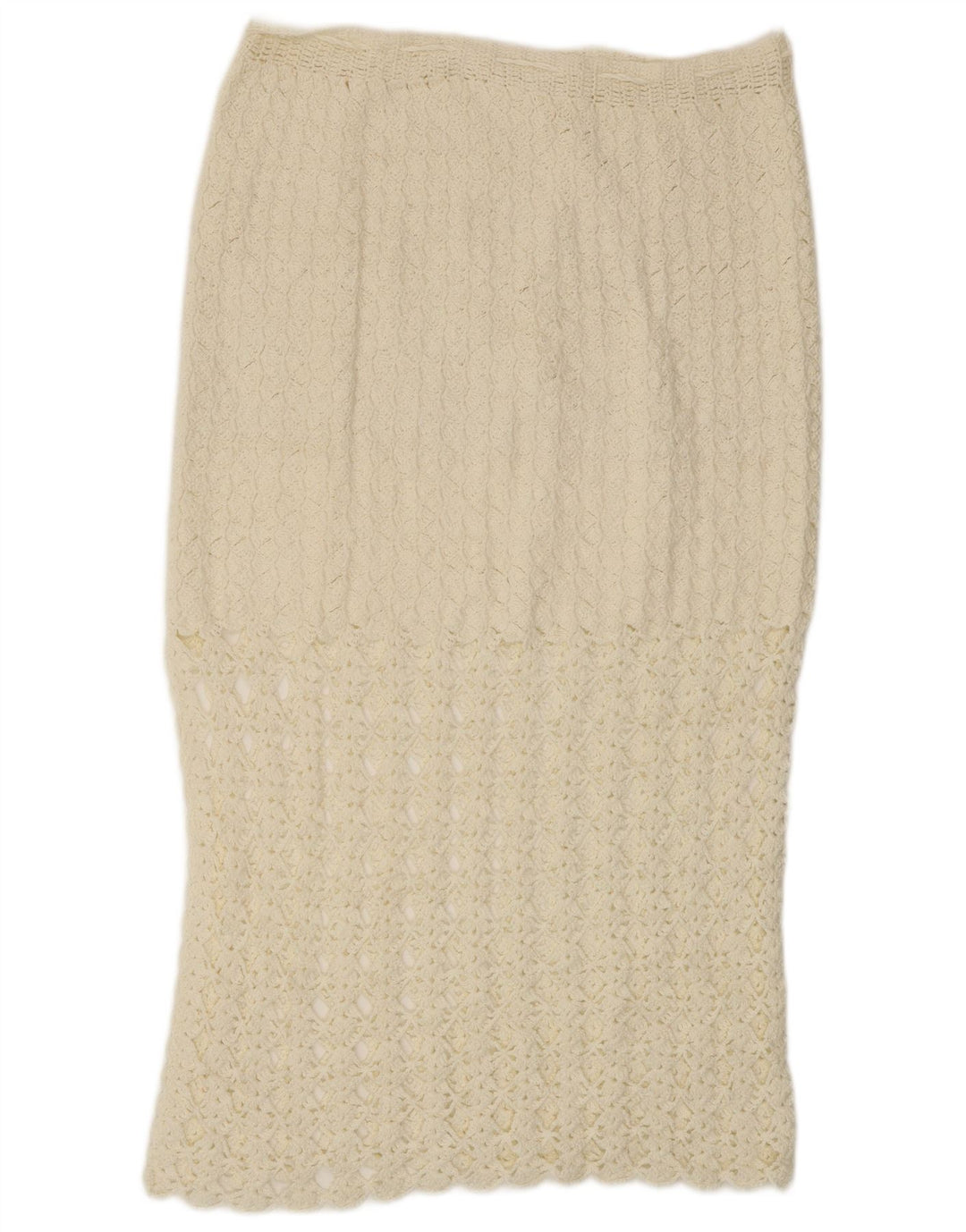 VINTAGE ženska heklana midi suknja W32 velika bijela