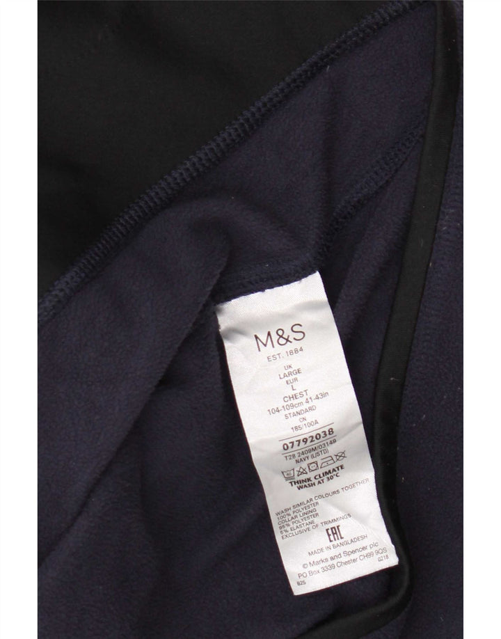 Marks & Spencer muška jakna od flisa UK 40 velika tamnoplava poliester