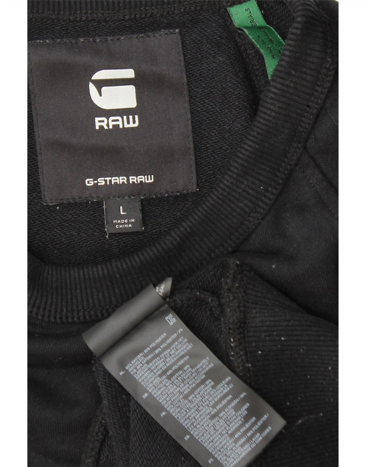 G-Star muški džemper s grafičkim motivima, veliki pamuk u crnoj boji