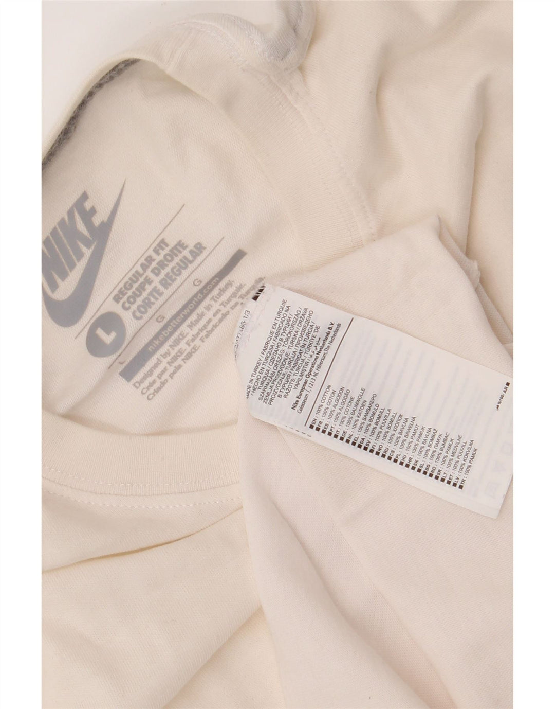 Velika muška majica kratkih rukava Nike Regular Fit Large White Cotton