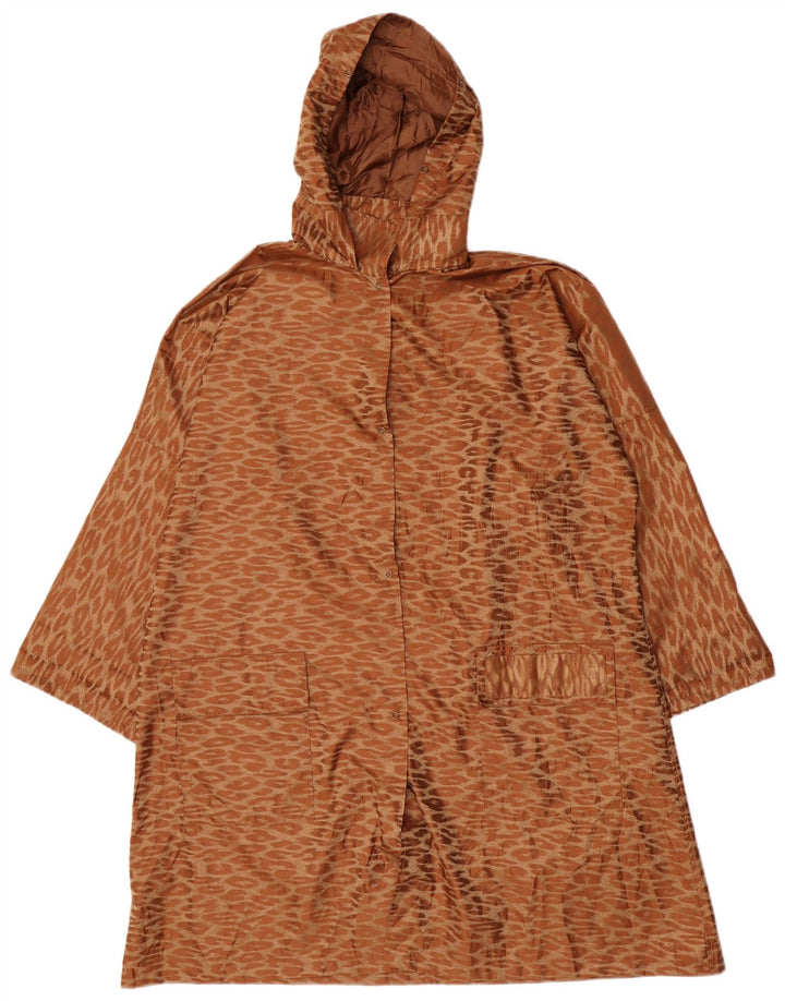 Vintage ženski prekomjerni dugi kaput UK 14 srednje smeđe klasične