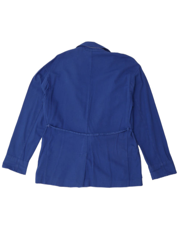 Esprit ženska prevelika jakna s jednim gumbom UK 8 Small Blue