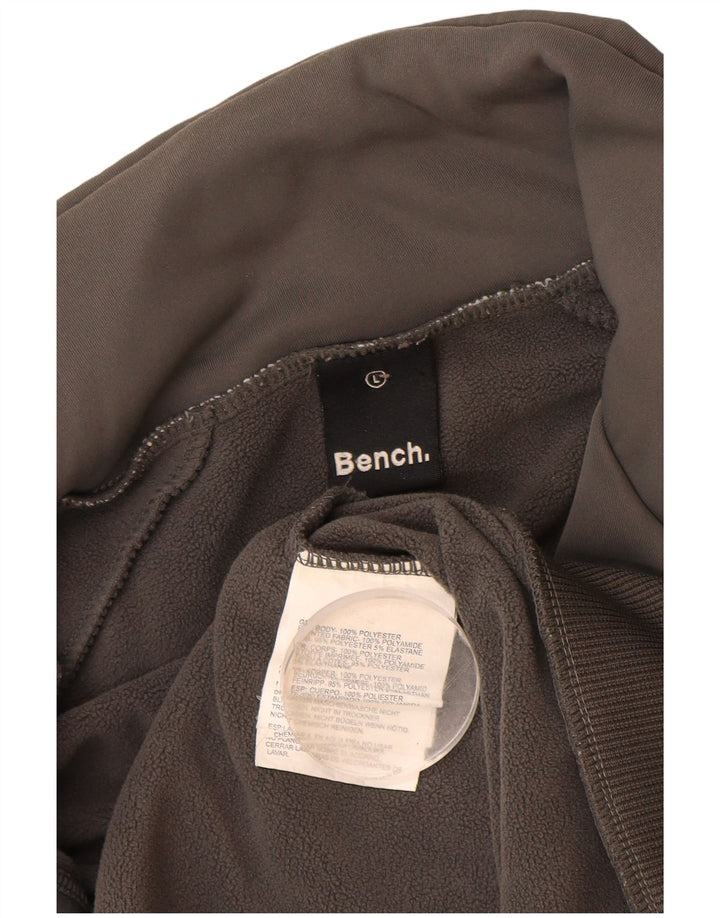 BENCH Muška gornja jakna trenirke s grafičkim motivima, veliki sivi poliester