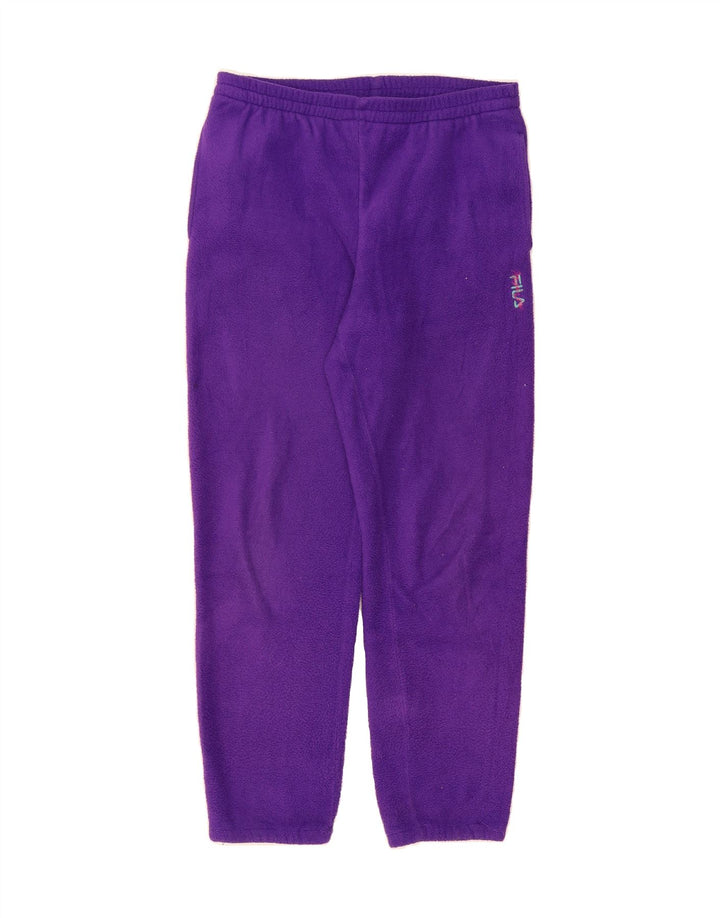 FILA Mens Fleece Tracksuit Trousers IT 46 Small Purple Polyester Vintage Fila and Second-Hand Fila from Messina Hembry 