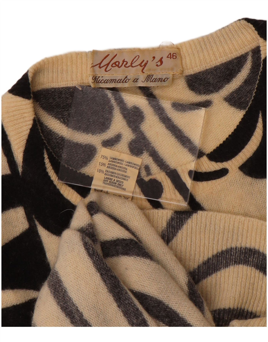 MARLY'S ženski džemper s okruglim izrezom u obliku šišmiša EU 46 XL bijeli cvjetni