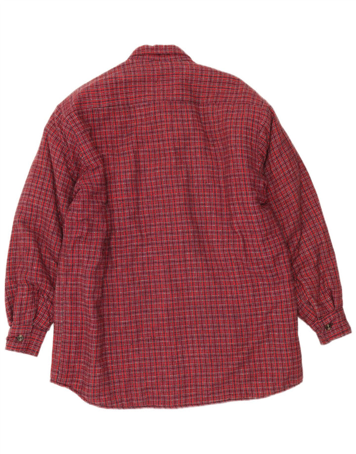 VINTAGE Mens Lumberjack Shirt Medium Red Check Cotton