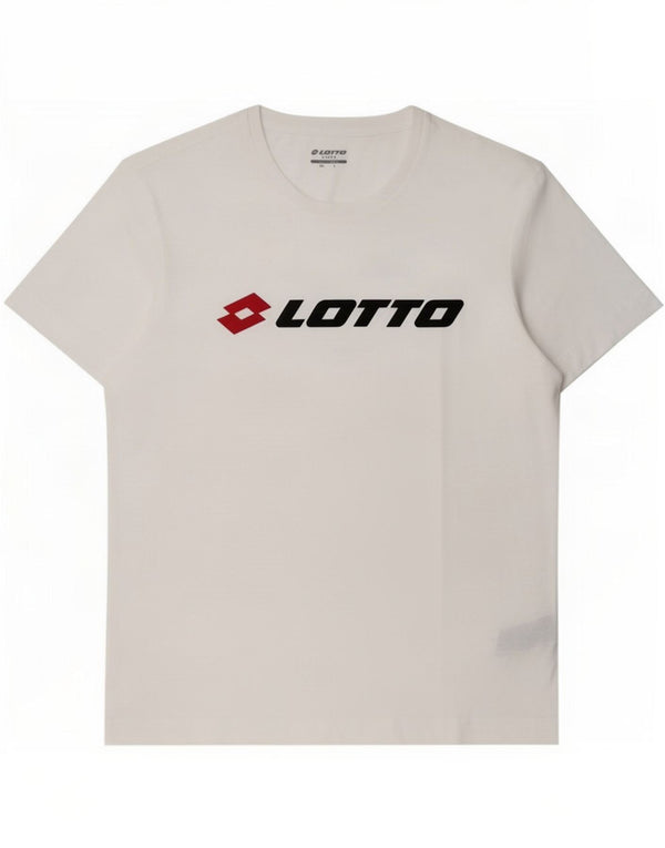 Lotto Mens Life's Graphic T-Shirt Top Large White Cotton