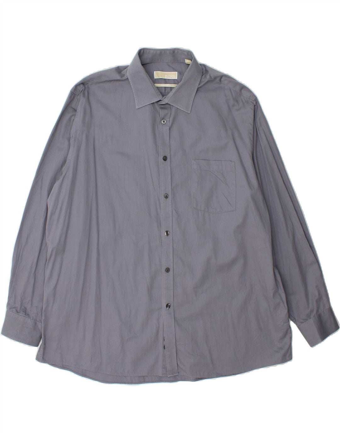 MICHAEL KORS Mens Regular Fit Shirt Size 18 2XL Grey Cotton Vintage Michael Kors and Second-Hand Michael Kors from Messina Hembry 