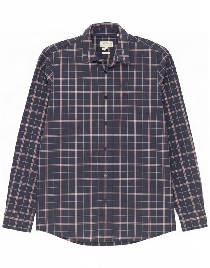 Jack Wills muška košulja srednje tamnoplava pamuk