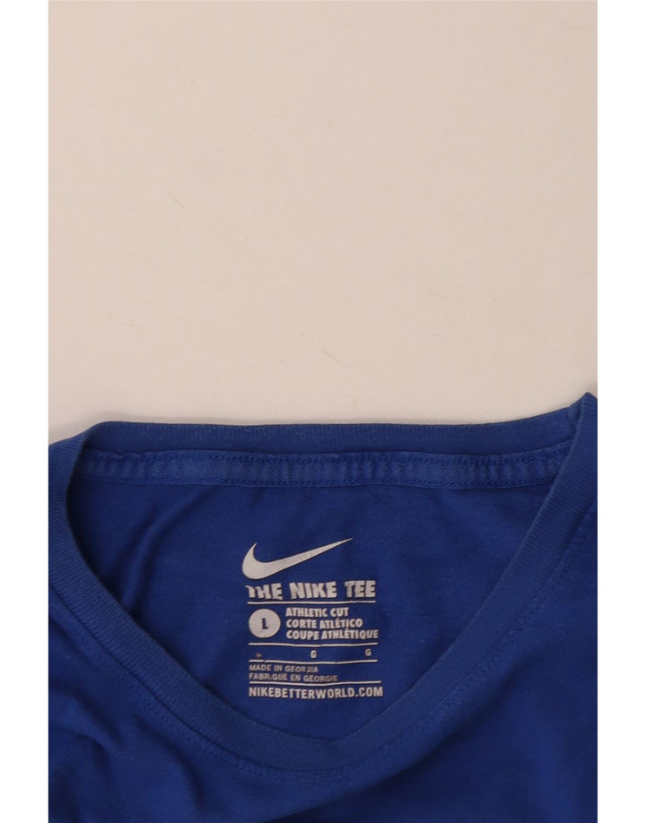 NIKE Muška velika plava majica atletskog kroja s motivima