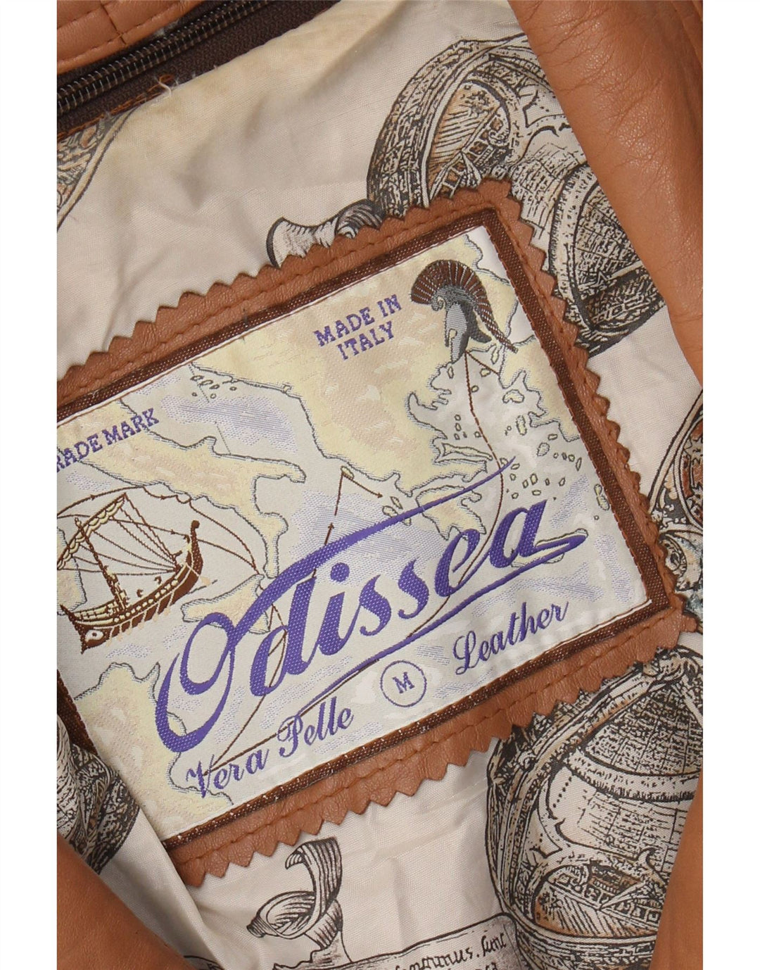 Vintage ženska kožna jakna UK 14 Srednje smeđa koža