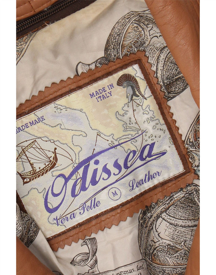 Vintage ženska kožna jakna UK 14 Srednje smeđa koža