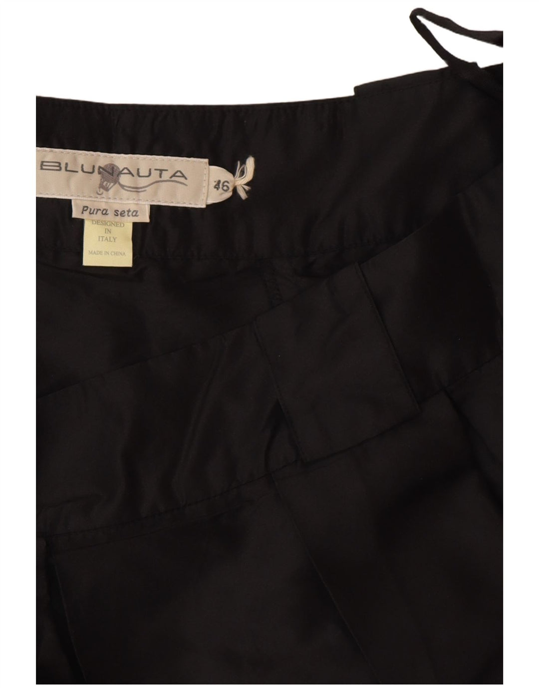 Blunauta ženska plisirana suknja IT 46 velika W32 crna svila