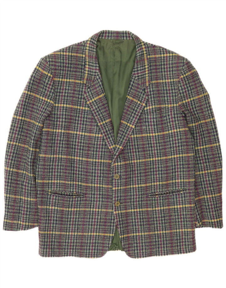 Cerruti 1881 Muška jakna s 2 gumba UK 42 XL Raznobojna karirana vuna