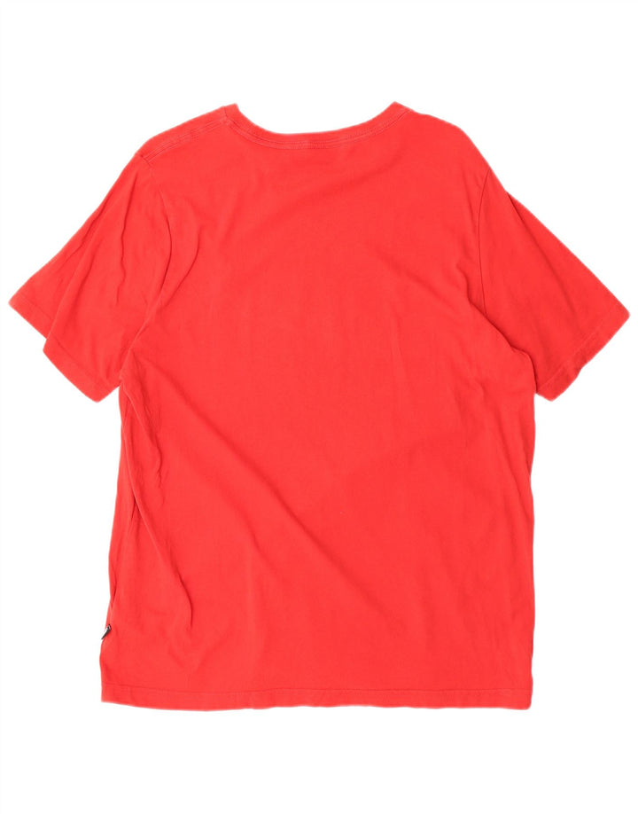 PUMA Mens Graphic T-Shirt Top Large Red Cotton