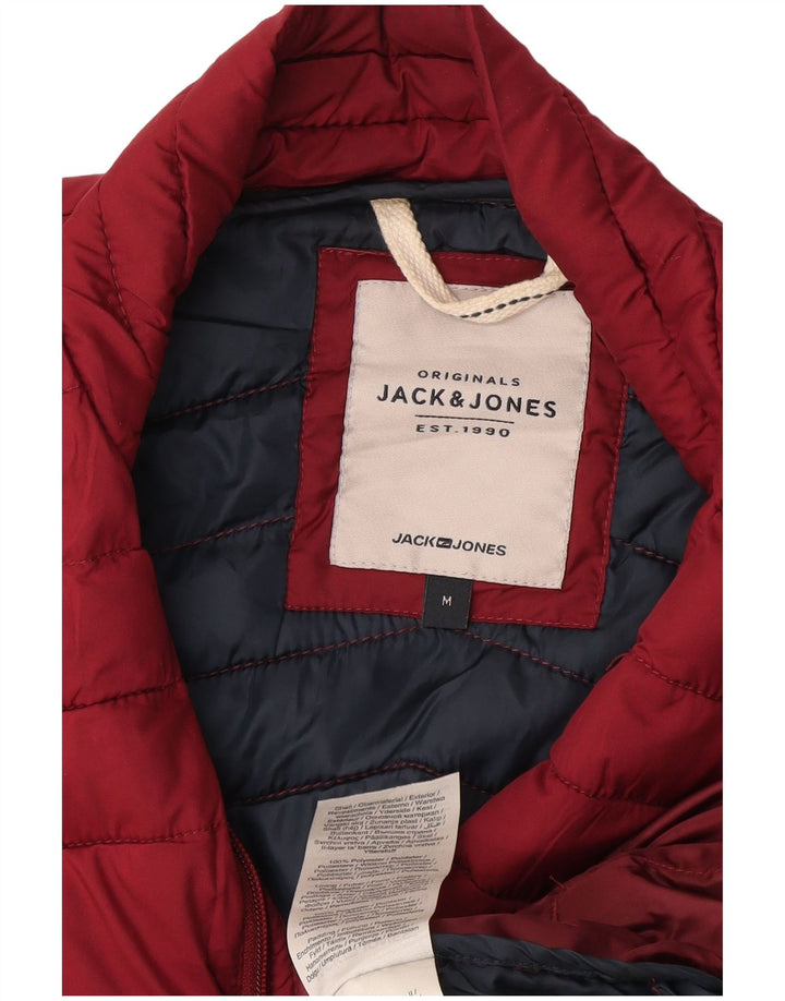 Jack & Jones muška podstavljena jakna UK 38 Srednji bordo poliester