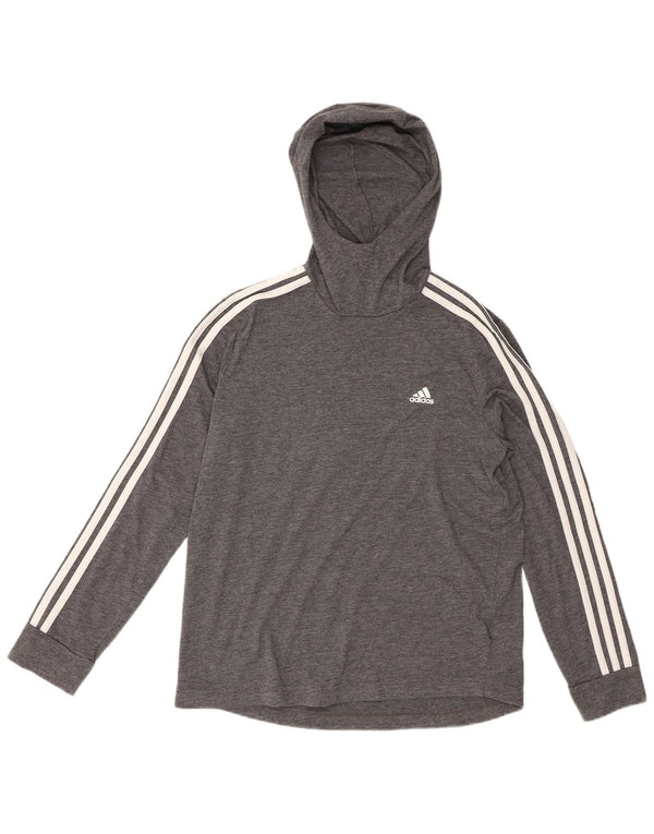 Adidas Climalite ženska majica s kapuljačom dugih rukava UK 12/14 srednje siva