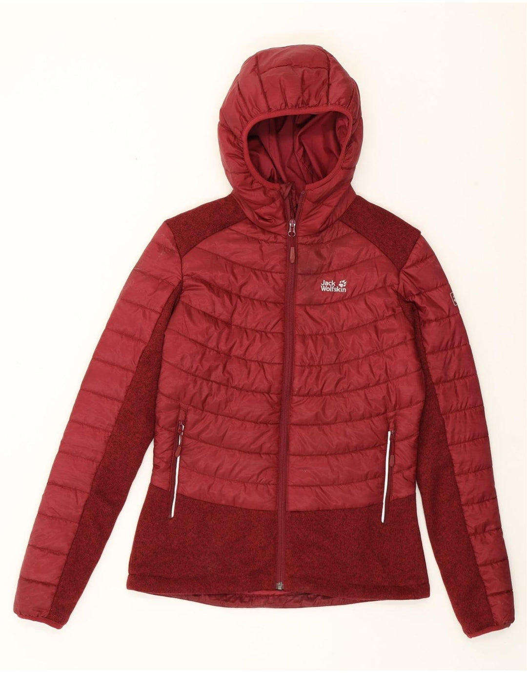 JACK WOLFSKIN Ženska podstavljena jakna UK 8/10 Small Burgundy Colourblock