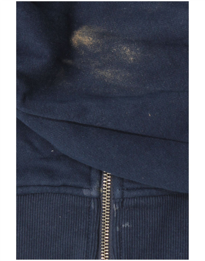 TOMMY HILFIGER Muški pulover s kapuljačom na patentni zatvarač Mali tamnoplavi pamuk