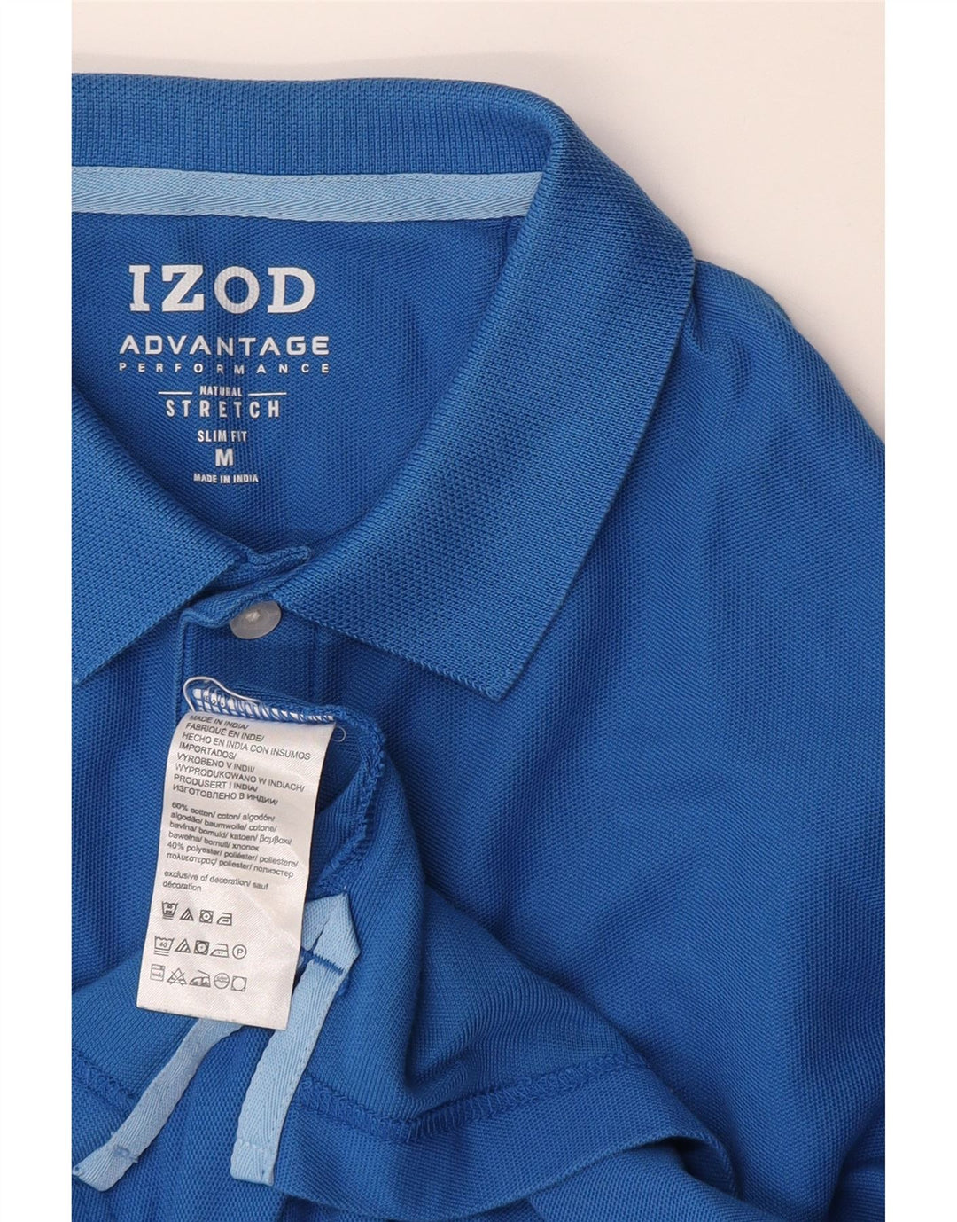 Izod muška uska polo majica srednje plavi pamuk