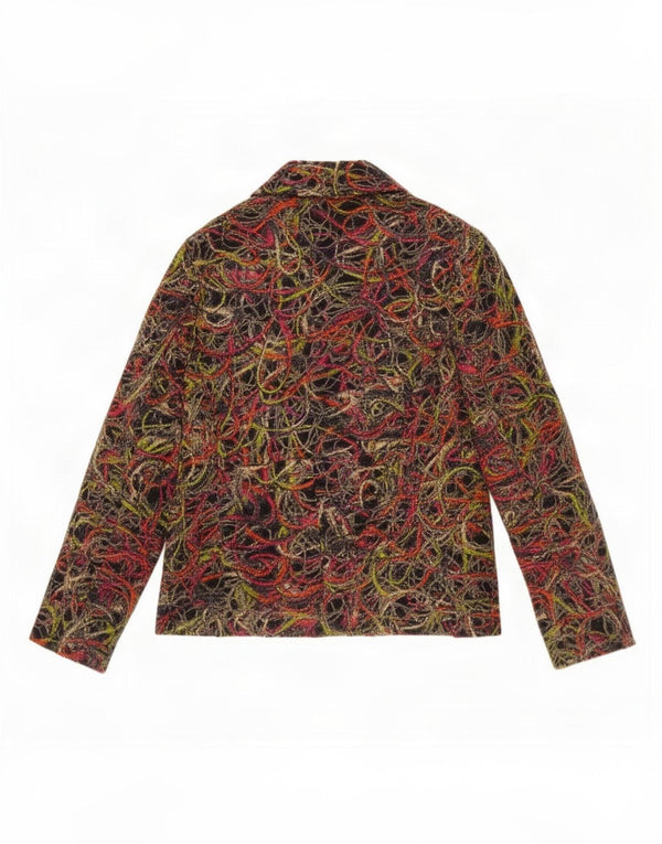 Gai Mattiolo Womens Abstract Pattern Blazer Jacket UK 14 Medium Multicolour