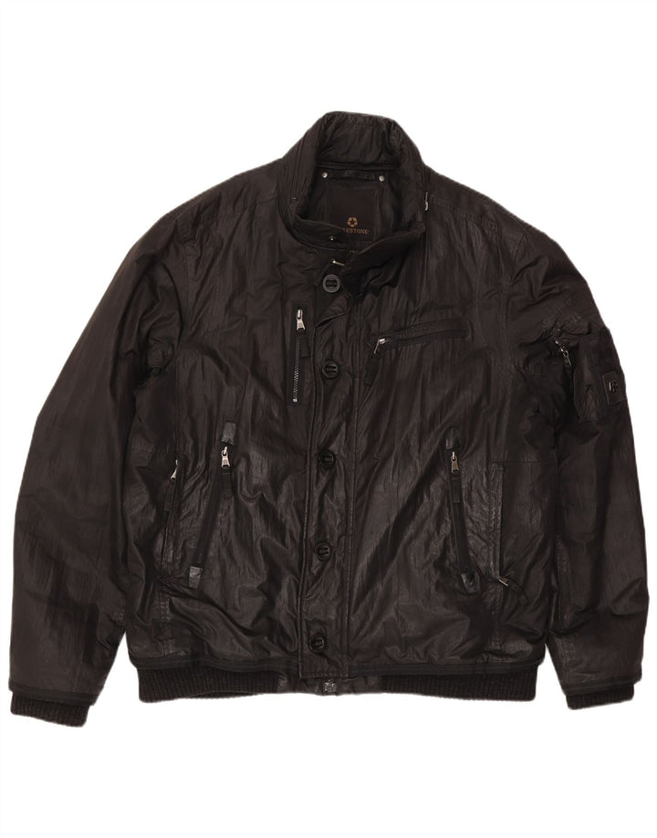 Muška bomber jakna s kapuljačom Milestone UK 44 2XL crni poliester