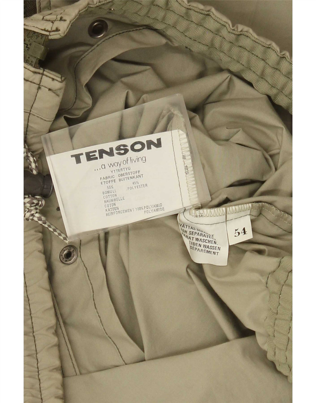 Tenson muška bomber jakna EU 54 2XL kaki pamuk