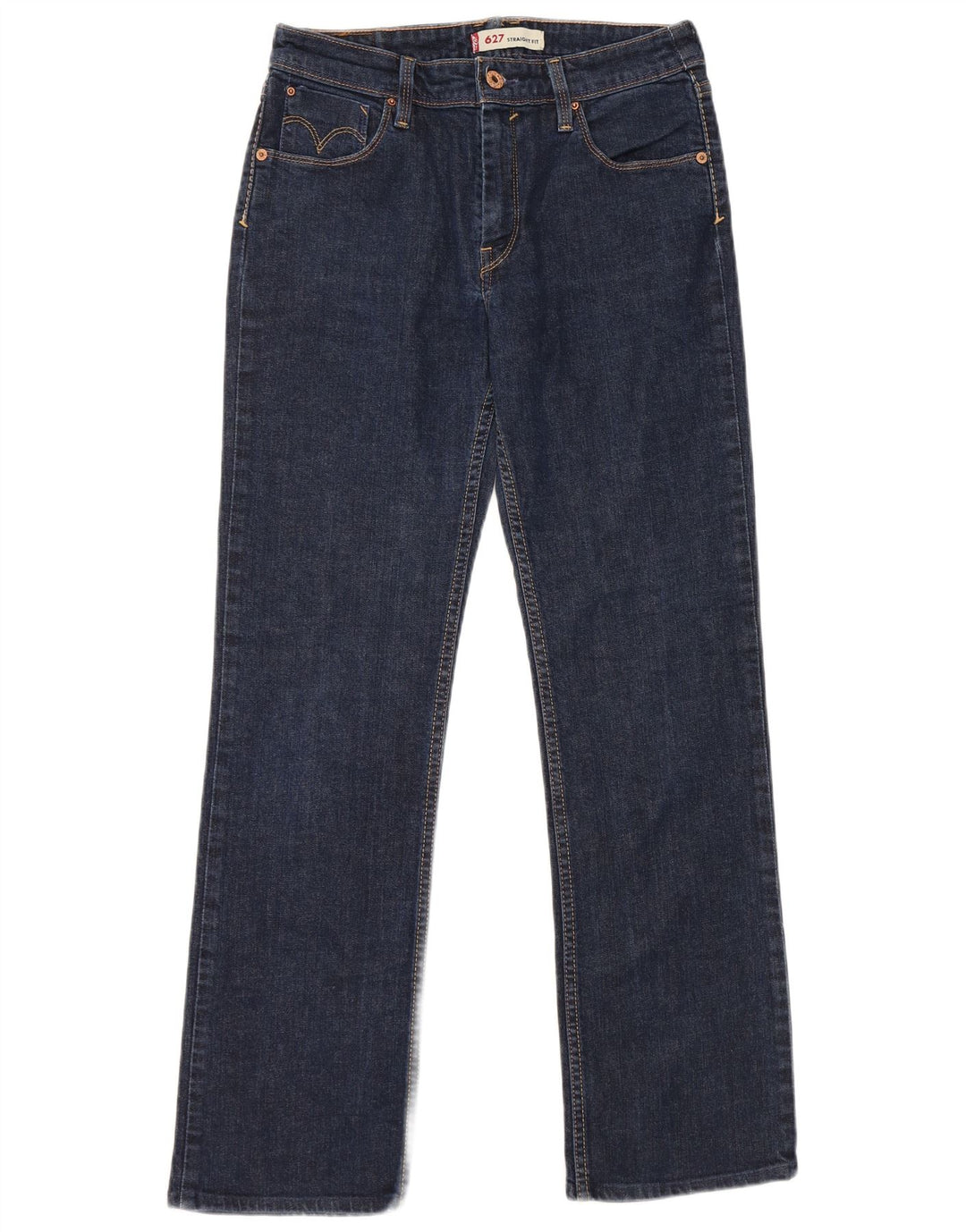Levi's ženske ravne traperice 627 W30 L29 plavi pamuk