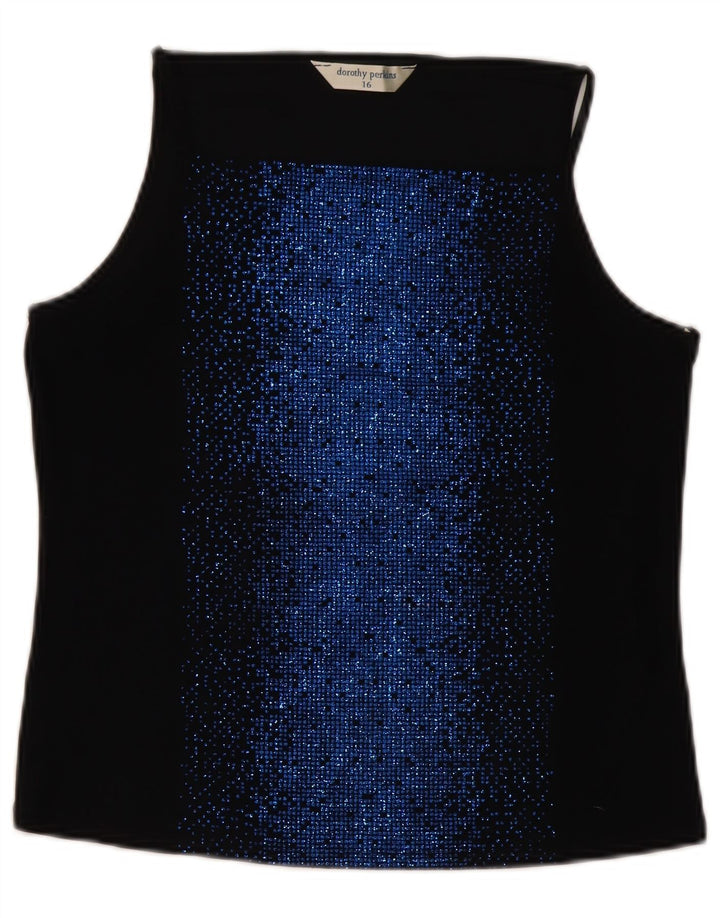 Dorothy Perkins Ženski Cami Top UK 16 Veliki crni poliester