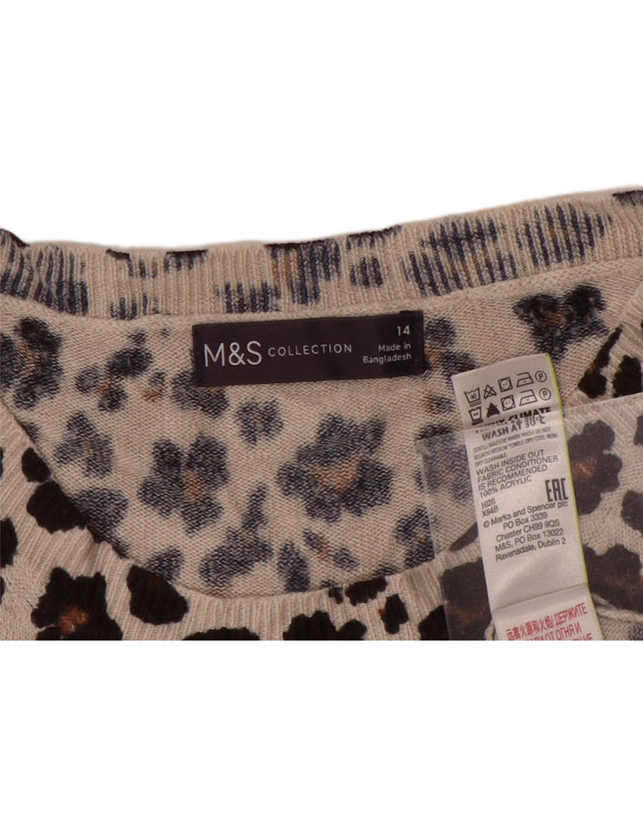 Marks & Spencer ženski džemper s okruglim izrezom UK 14 Srednje smeđa