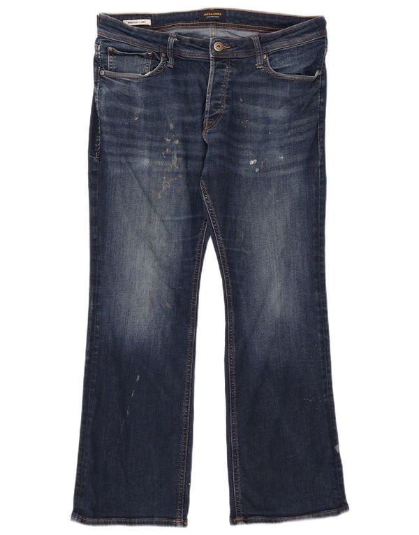 Jack & Jones muške traperice Jake Bootcut W34 L30 tamnoplavi pamuk
