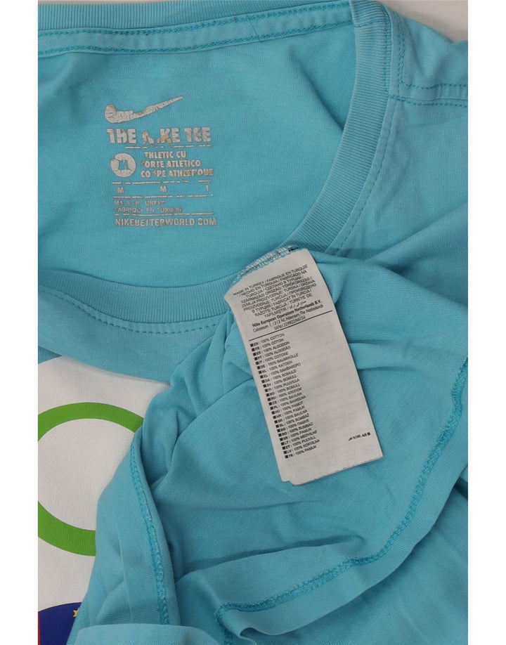 Nike muška majica atletskog kroja srednje plavi pamuk