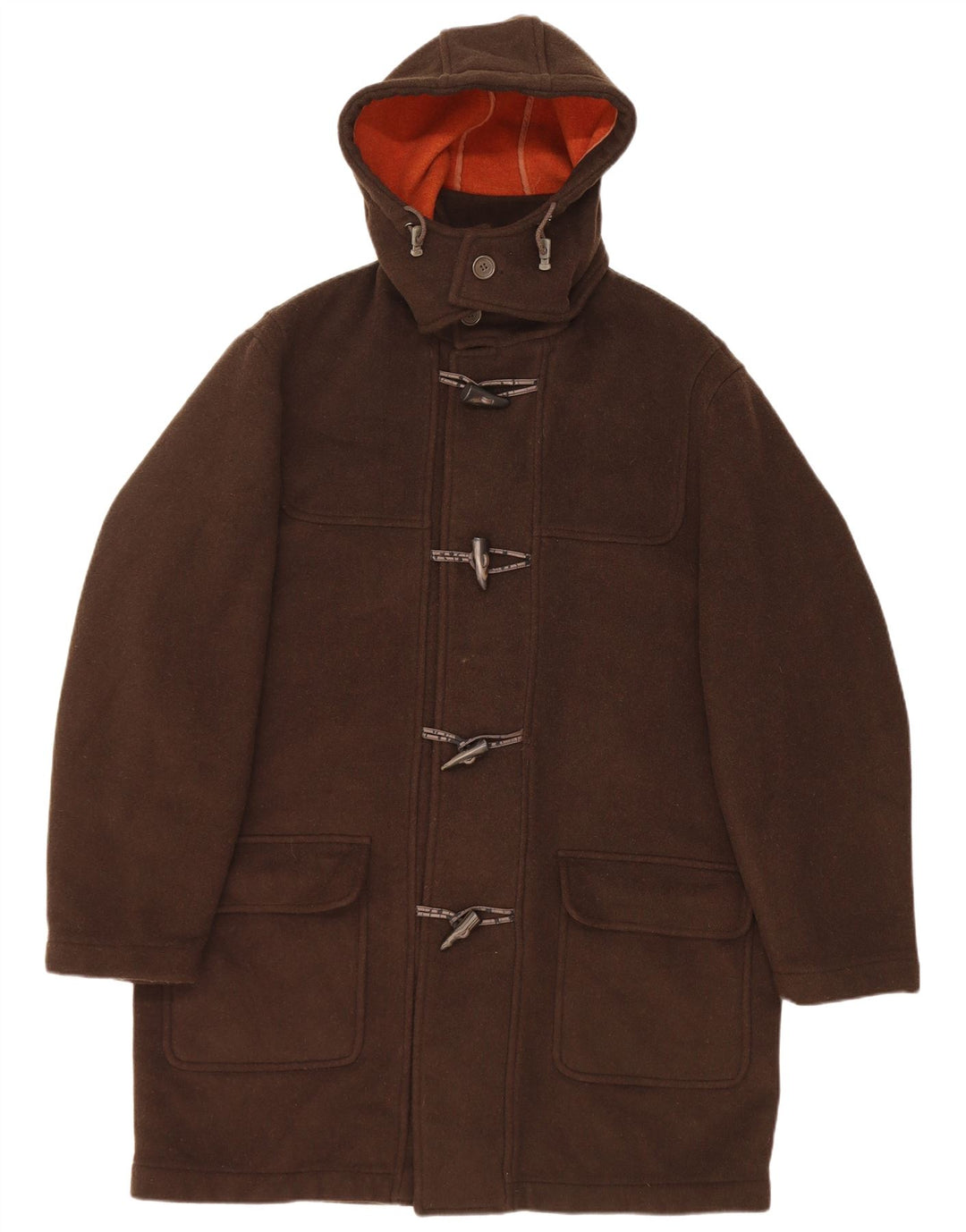 Muški duffle kaput s kapuljačom Commander UK 42 XL smeđa vuna