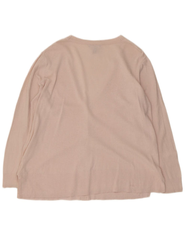 Gap ženski kardigan pulover UK 18 XL, ružičasti pamuk