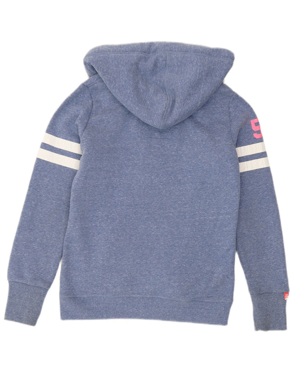 Superdry ženski pulover s kapuljačom s patentnim zatvaračem UK 10 Small Blue Flected