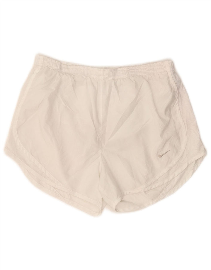 NIKE ženske kratke sportske hlače Dri Fit UK 14 Srednje bijeli poliester