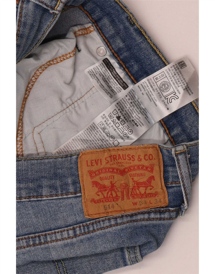 Levi's muške 514 ravne traperice W34 L27 plavi pamuk