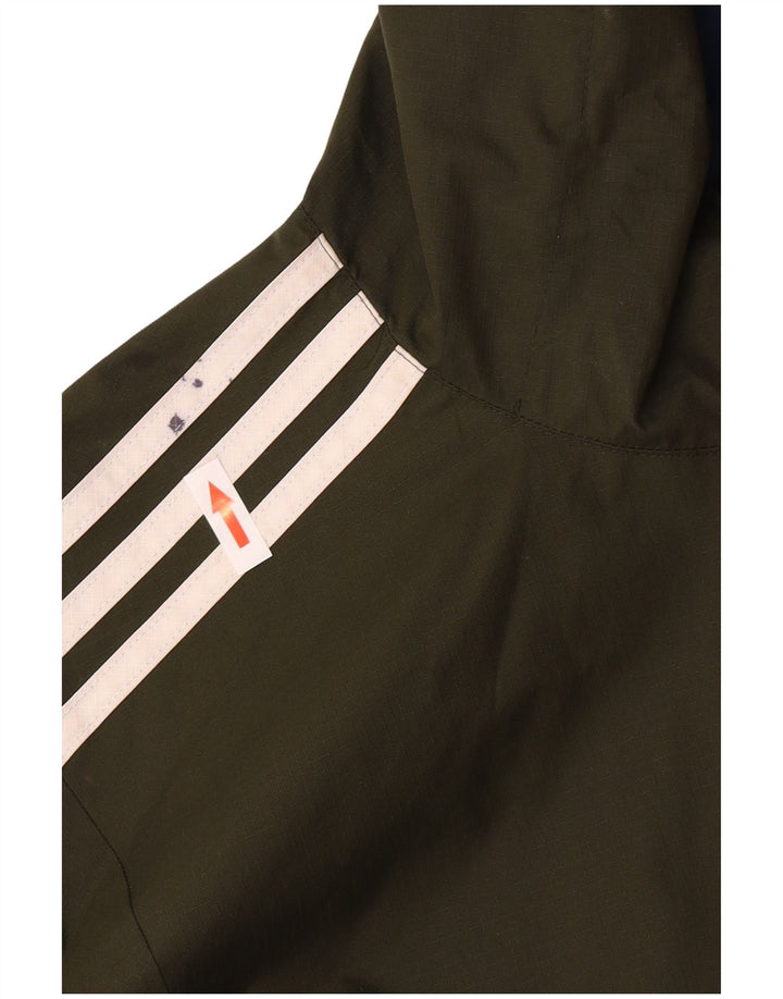 Adidas muška bomber jakna s kapuljačom UK 36 mala kaki poliester