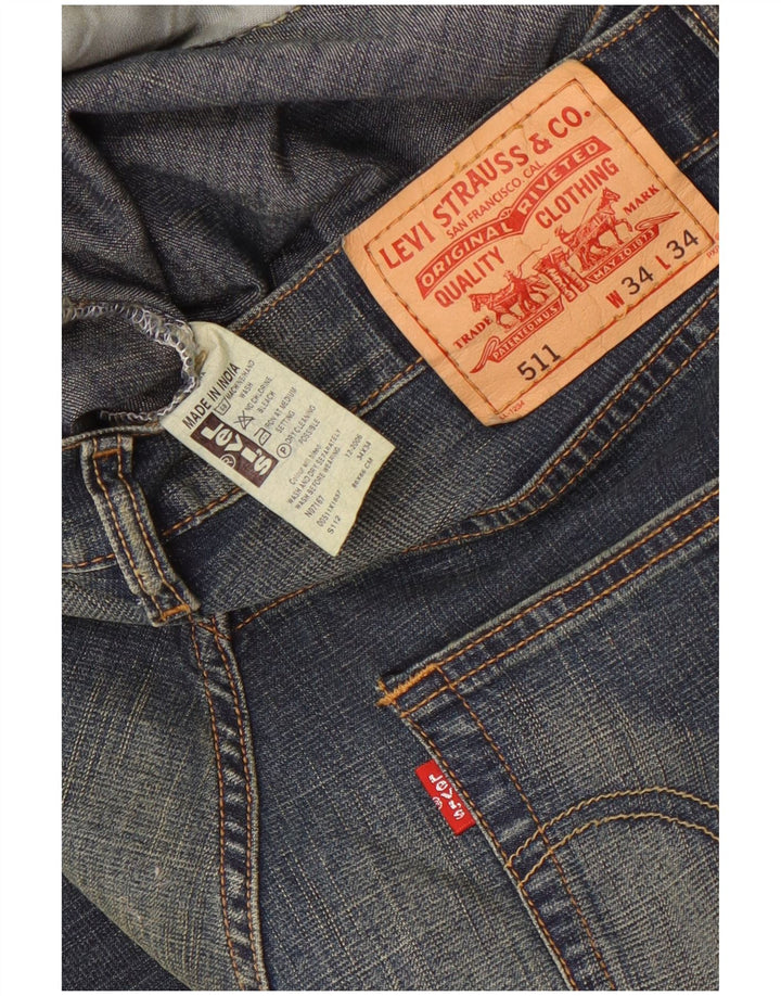 Levi's muške 511 uske traperice W34 L34 plavi pamuk