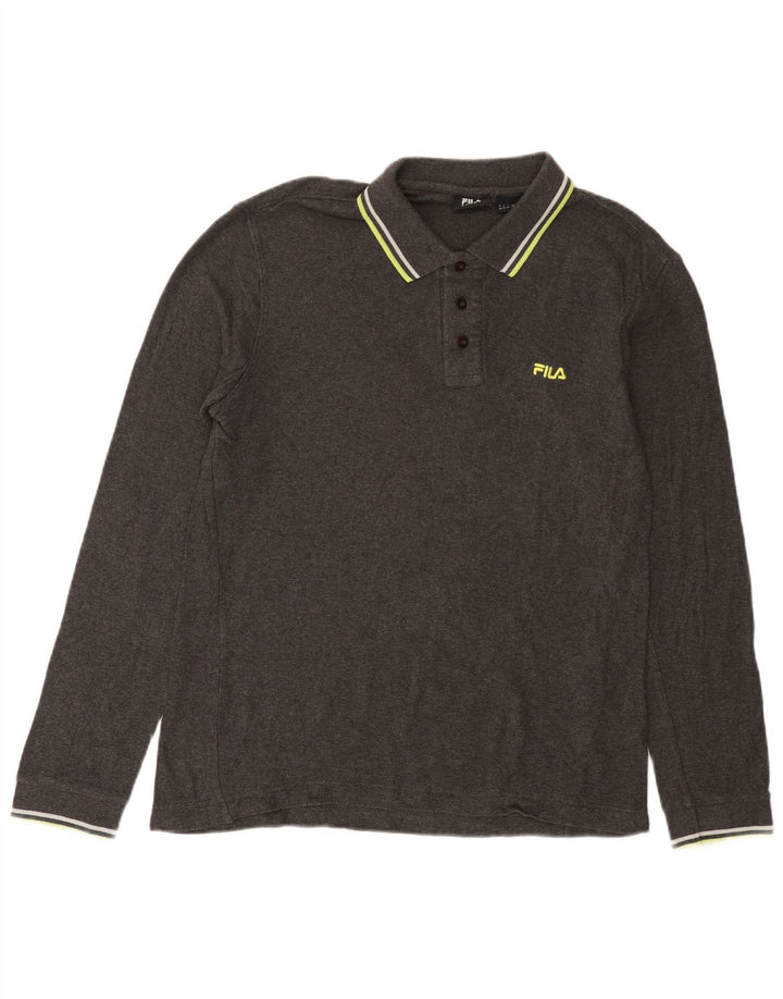 Fila muška polo majica dugih rukava srednje sivi pamuk