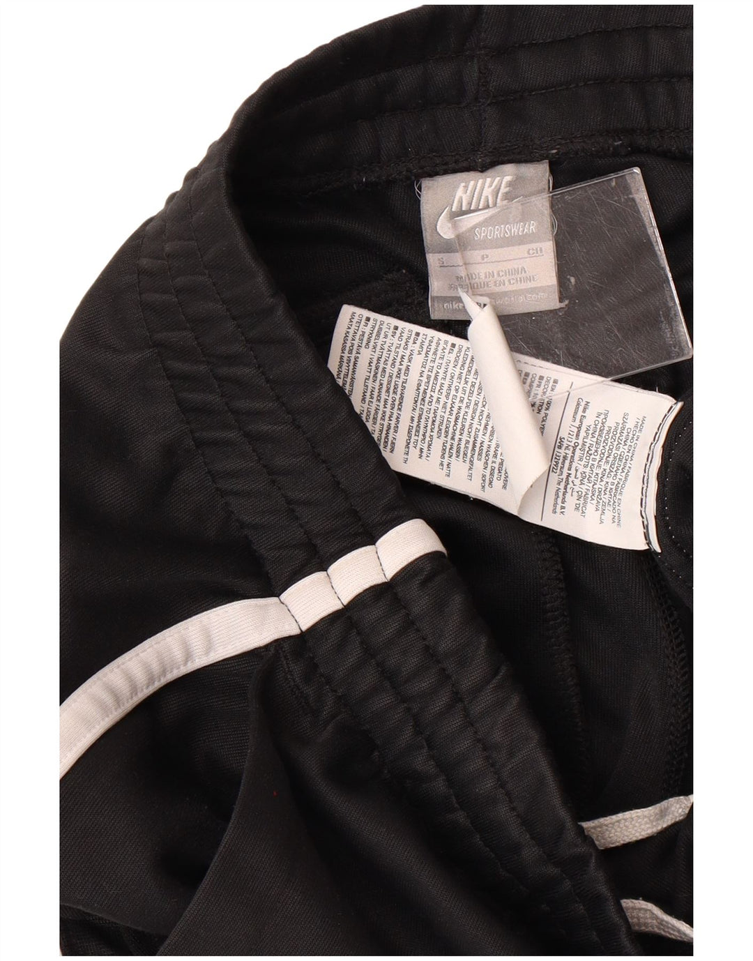 NIKE Mens Tracksuit Trousers Small  Black Polyester