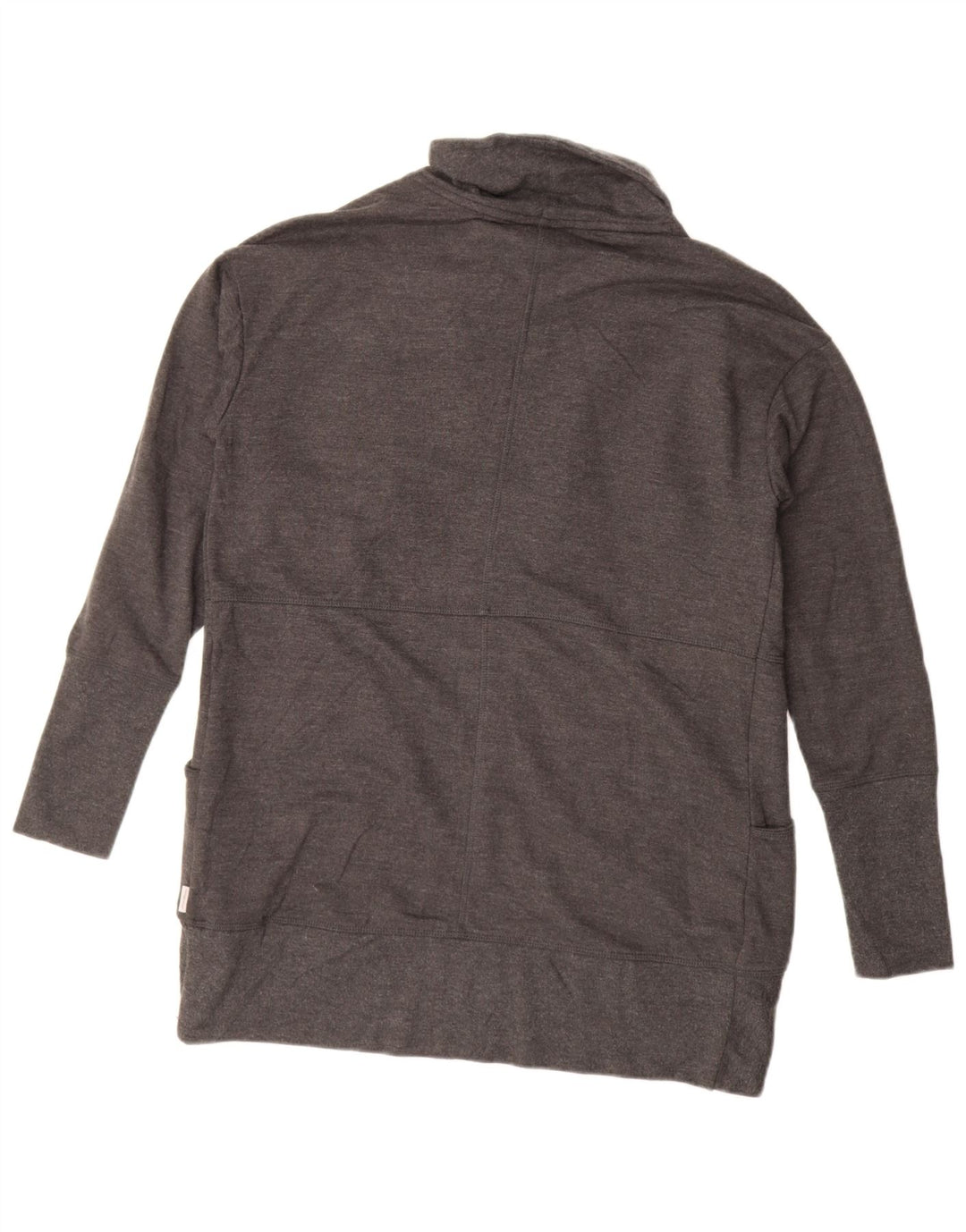Eddie Bauer ženski preveliki otvoreni kardigan pulover UK 10 Mali sivi pamuk