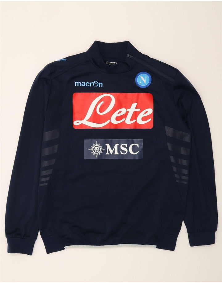 Gornji dio trenirke Macron Graphic Pulover Large Tavy Blue Colourblock