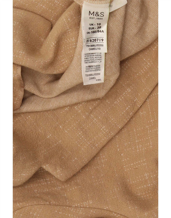 Marks & Spencer ženska prevelika jakna jakna UK 10 Small Beige Flected