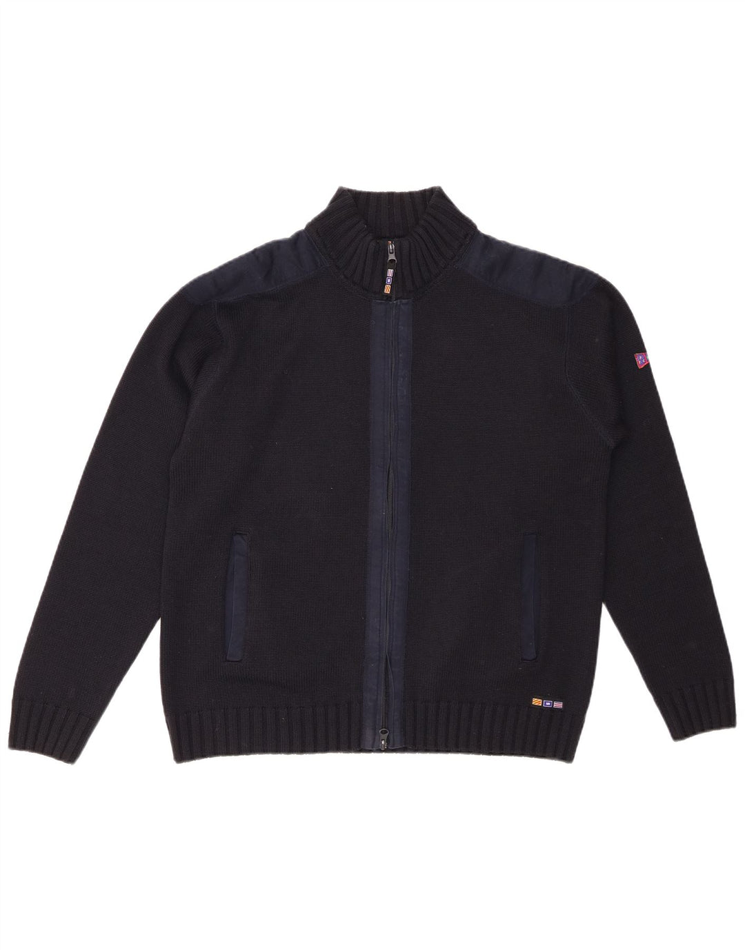 PORTOFINO ženski kardigan džemper UK 16 Veliki crni vuneni