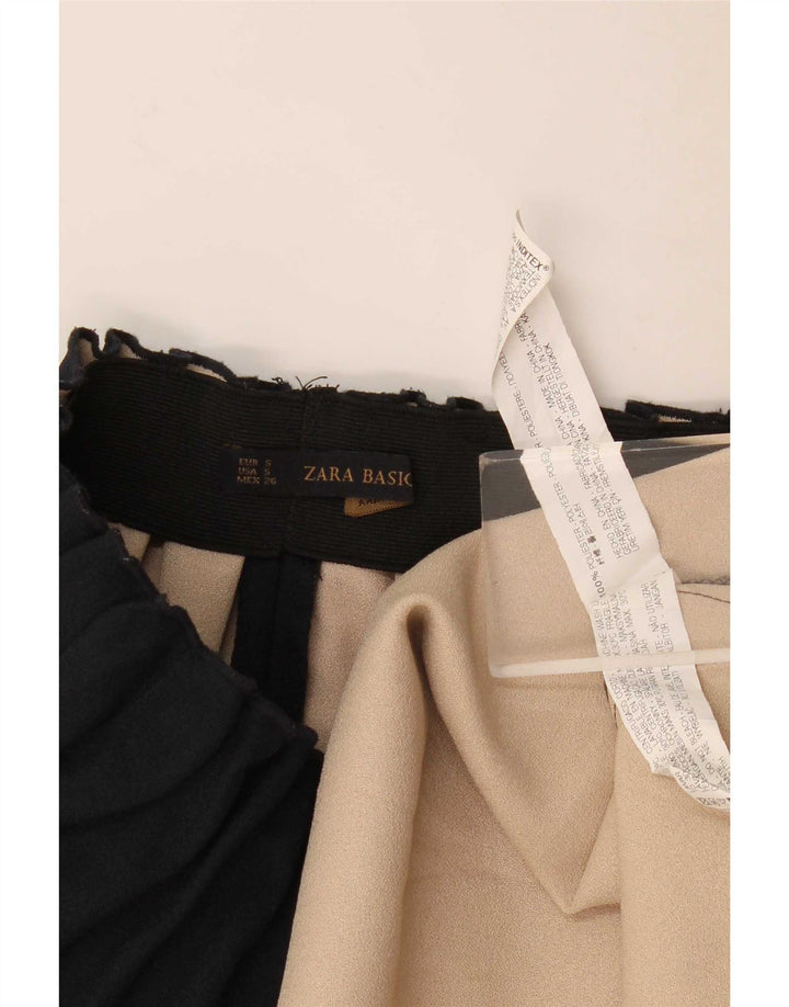 Zara ženska plisirana suknja mala W26 tamnoplavi poliester