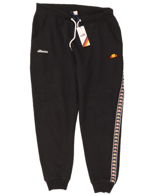 Ellesse muške trenirke s grafičkim motivima, velike crne pamučne hlače