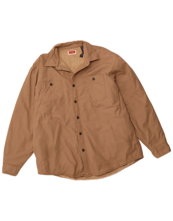 WRANGLER muška šerpa jakna UK 42 XL smeđi pamuk