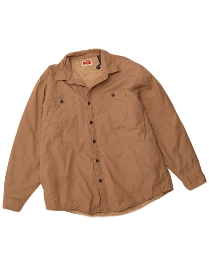 WRANGLER muška šerpa jakna UK 42 XL smeđi pamuk